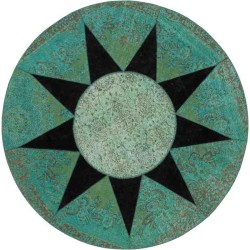Tappeto Sitap Star Black Rotondo